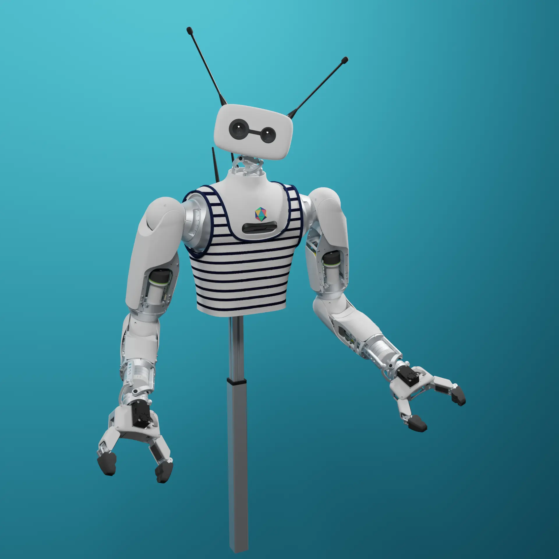 Reachy 2 with dual arms, Pollen Robotics and Hugging Face platform