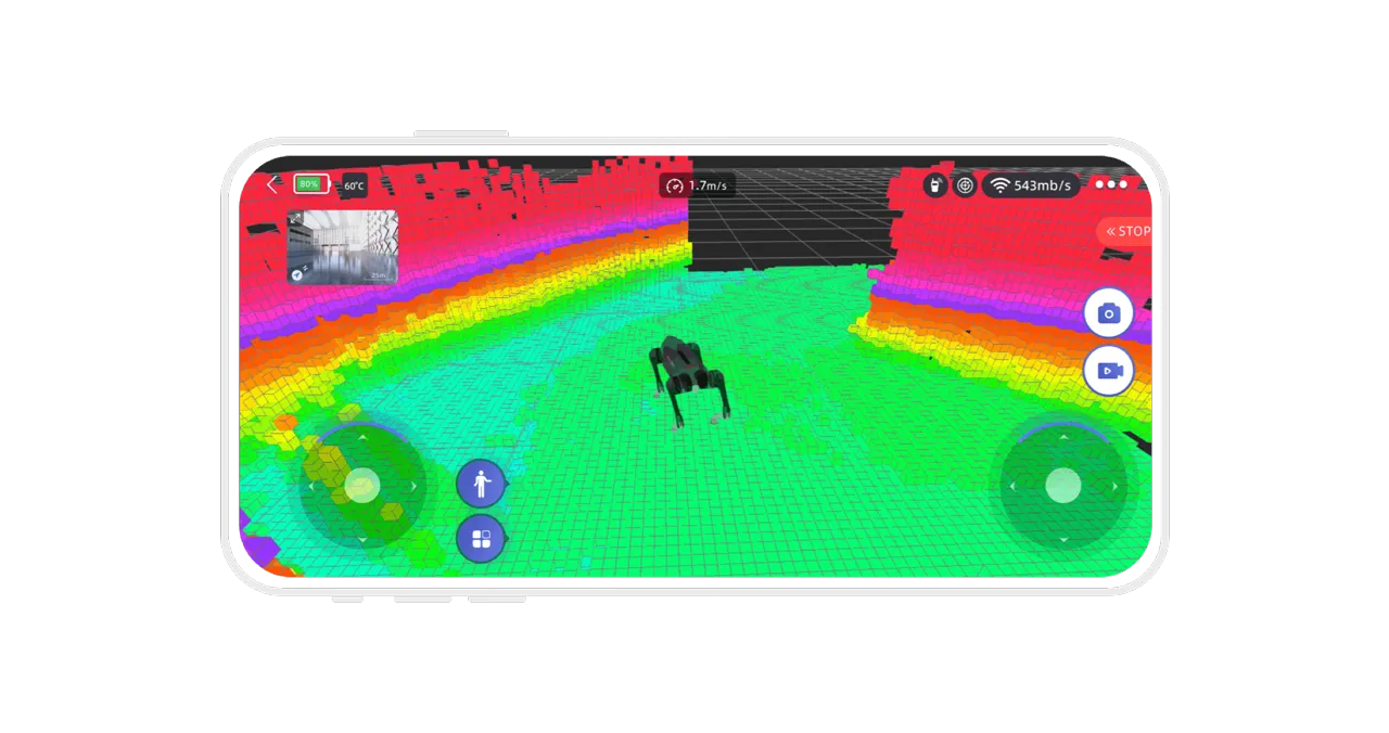 Unitree Go2 perception interface, official Unitree Robotics image
